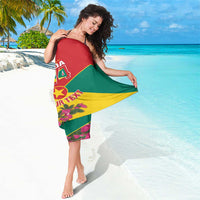 Grenada 1974 Sarong Gwenad Map With Bougainvillea - Flag Color - Wonder Print Shop