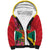 Grenada 1974 Sherpa Hoodie Gwenad Map With Bougainvillea - Flag Color - Wonder Print Shop