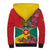 Grenada 1974 Sherpa Hoodie Gwenad Map With Bougainvillea - Flag Color - Wonder Print Shop
