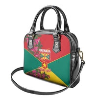 Grenada 1974 Shoulder Handbag Gwenad Map With Bougainvillea - Flag Color