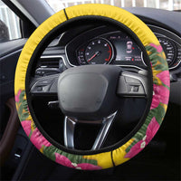 Grenada 1974 Steering Wheel Cover Gwenad Map With Bougainvillea - Flag Color - Wonder Print Shop