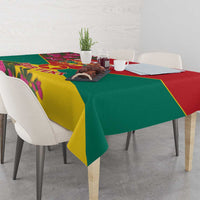 Grenada 1974 Tablecloth Gwenad Map With Bougainvillea - Flag Color - Wonder Print Shop