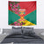 Grenada 1974 Tapestry Gwenad Map With Bougainvillea - Flag Color - Wonder Print Shop