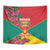 Grenada 1974 Tapestry Gwenad Map With Bougainvillea - Flag Color - Wonder Print Shop