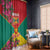Grenada 1974 Window Curtain Gwenad Map With Bougainvillea - Flag Color - Wonder Print Shop