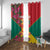 Grenada 1974 Window Curtain Gwenad Map With Bougainvillea - Flag Color - Wonder Print Shop