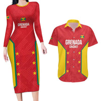 Custom Grenada Cricket Couples Matching Long Sleeve Bodycon Dress and Hawaiian Shirt 2025 Sporty Style - Wonder Print Shop