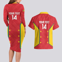 Custom Grenada Cricket Couples Matching Long Sleeve Bodycon Dress and Hawaiian Shirt 2025 Sporty Style - Wonder Print Shop