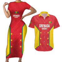 Custom Grenada Cricket Couples Matching Short Sleeve Bodycon Dress and Hawaiian Shirt 2025 Sporty Style - Wonder Print Shop