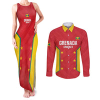 Custom Grenada Cricket Couples Matching Tank Maxi Dress and Long Sleeve Button Shirt 2025 Sporty Style - Wonder Print Shop