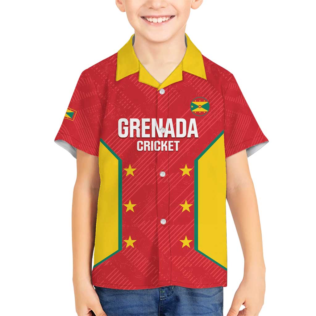 Custom Grenada Cricket Family Matching Long Sleeve Bodycon Dress and Hawaiian Shirt 2025 Sporty Style - Wonder Print Shop