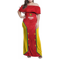 Custom Grenada Cricket Family Matching Off Shoulder Maxi Dress and Hawaiian Shirt 2025 Sporty Style - Wonder Print Shop