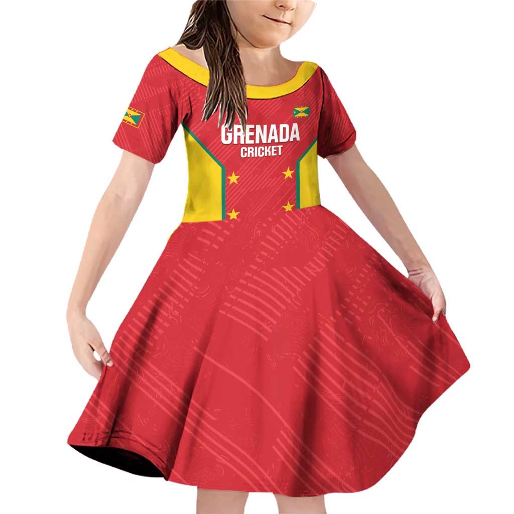 Custom Grenada Cricket Family Matching Off Shoulder Short Dress and Hawaiian Shirt 2025 Sporty Style - Wonder Print Shop