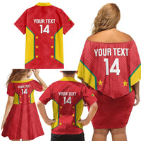 Custom Grenada Cricket Family Matching Off Shoulder Short Dress and Hawaiian Shirt 2025 Sporty Style - Wonder Print Shop