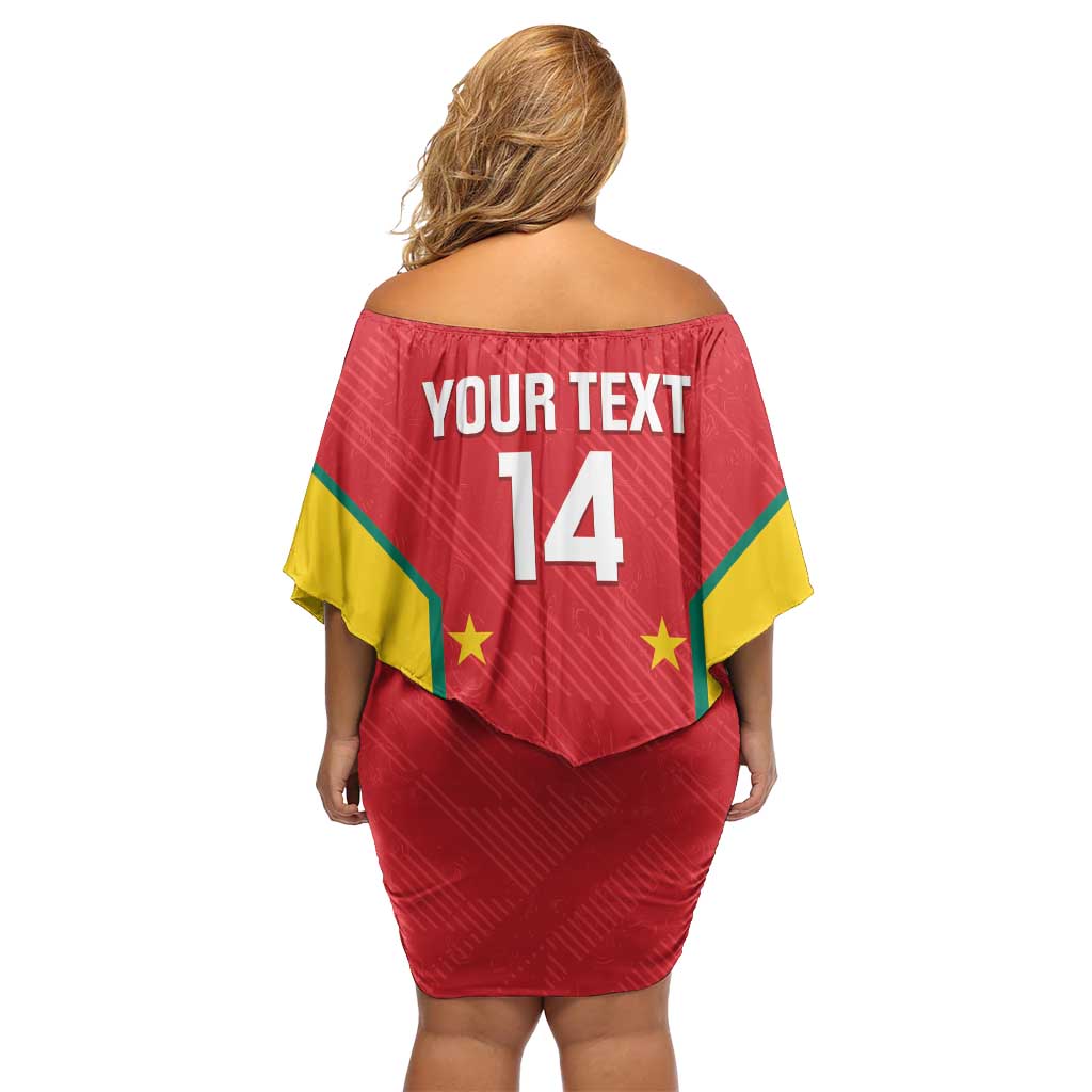 Custom Grenada Cricket Family Matching Off Shoulder Short Dress and Hawaiian Shirt 2025 Sporty Style - Wonder Print Shop