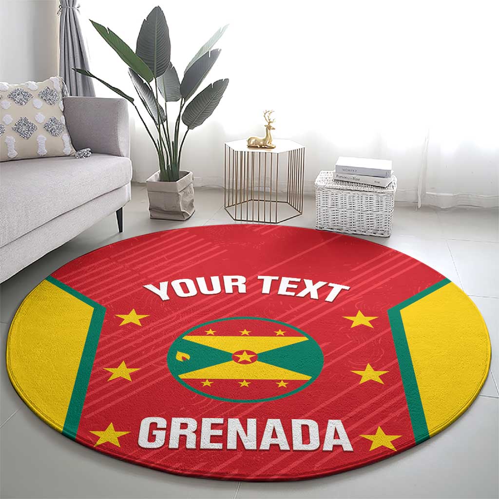 Custom Grenada Cricket Round Carpet 2025 Sporty Style