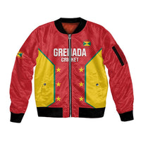Custom Grenada Cricket Sleeve Zip Bomber Jacket 2025 Sporty Style - Wonder Print Shop