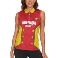 Custom Grenada Cricket Women Sleeveless Polo Shirt 2025 Sporty Style - Wonder Print Shop