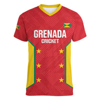 Custom Grenada Cricket Women V-Neck T-Shirt 2025 Sporty Style - Wonder Print Shop
