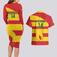 Custom Grenada Football Couples Matching Long Sleeve Bodycon Dress and Hawaiian Shirt Go Spice Boys - Wonder Print Shop