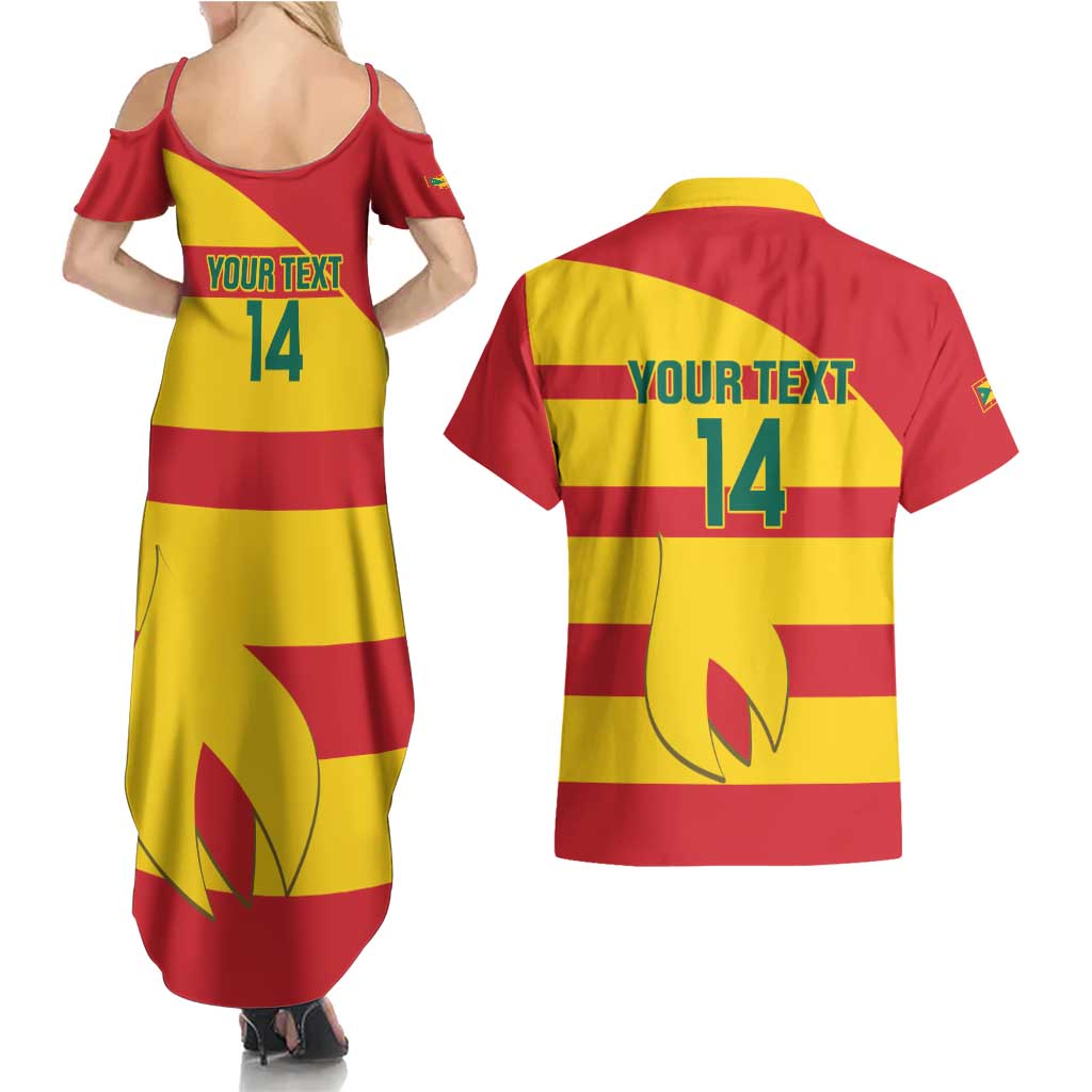 Custom Grenada Football Couples Matching Summer Maxi Dress and Hawaiian Shirt Go Spice Boys - Wonder Print Shop