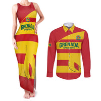 Custom Grenada Football Couples Matching Tank Maxi Dress and Long Sleeve Button Shirt Go Spice Boys - Wonder Print Shop