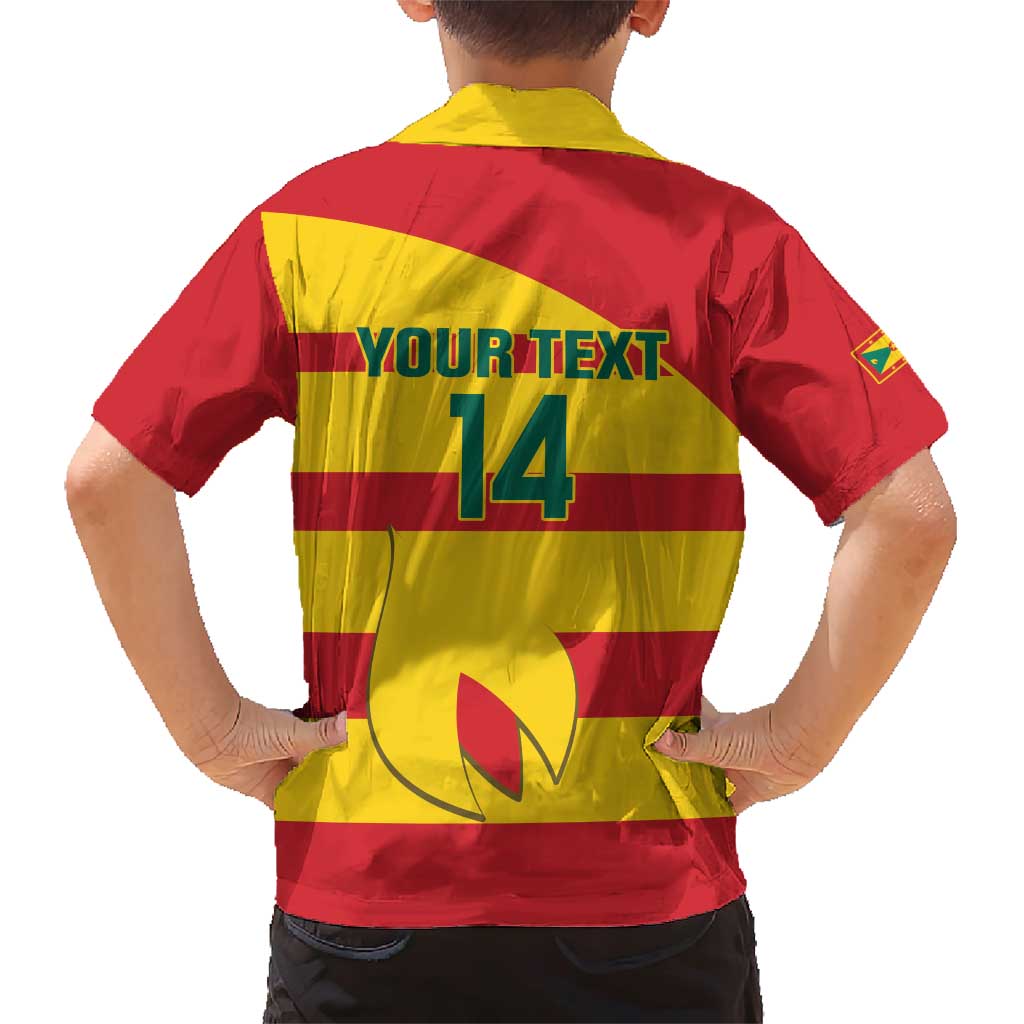 Custom Grenada Football Family Matching Short Sleeve Bodycon Dress and Hawaiian Shirt Go Spice Boys - Wonder Print Shop
