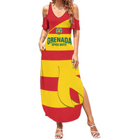 Custom Grenada Football Family Matching Summer Maxi Dress and Hawaiian Shirt Go Spice Boys - Wonder Print Shop