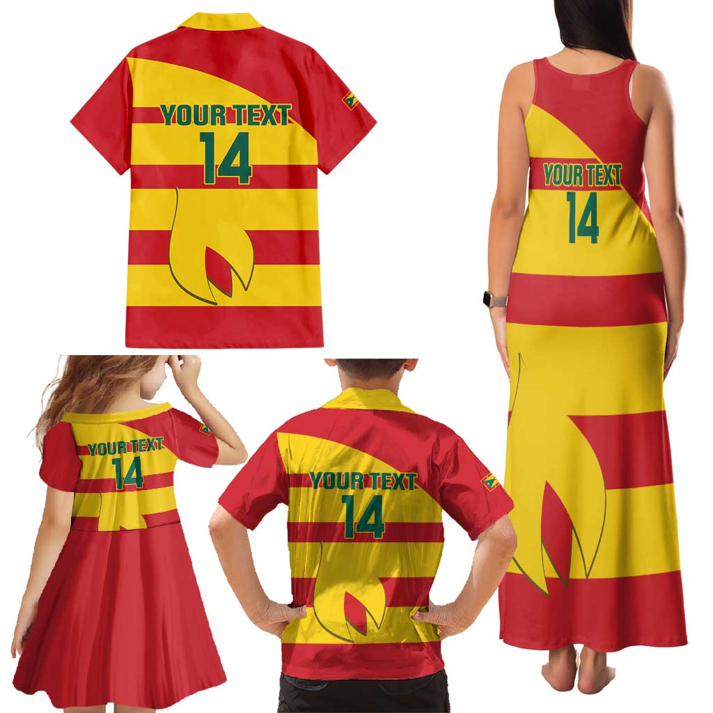 Custom Grenada Football Family Matching Tank Maxi Dress and Hawaiian Shirt Go Spice Boys - Wonder Print Shop