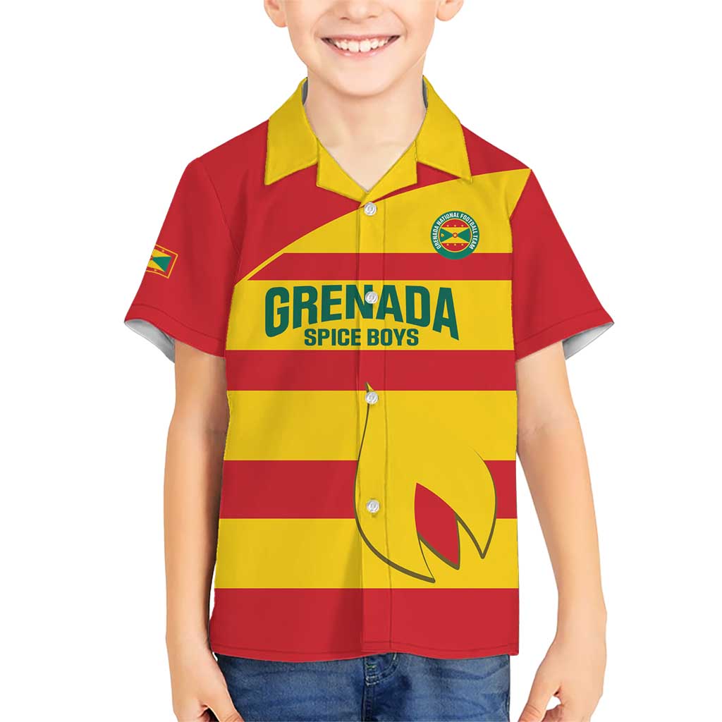 Custom Grenada Football Kid Hawaiian Shirt Go Spice Boys - Wonder Print Shop