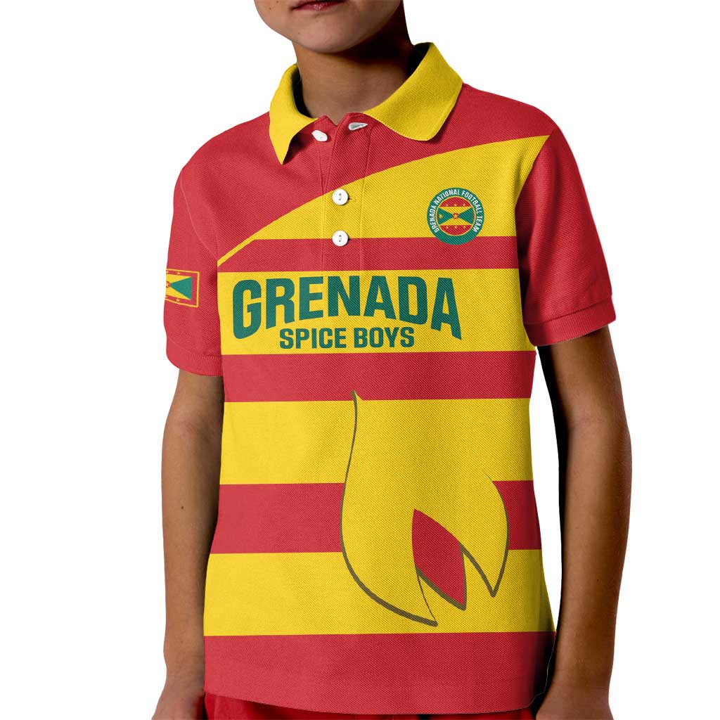 Custom Grenada Football Kid Polo Shirt Go Spice Boys - Wonder Print Shop