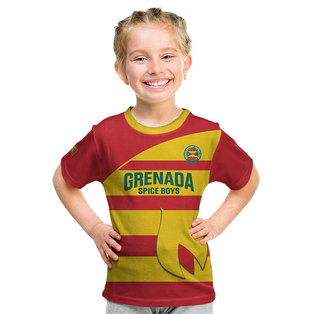 Custom Grenada Football Kid T Shirt Go Spice Boys - Wonder Print Shop