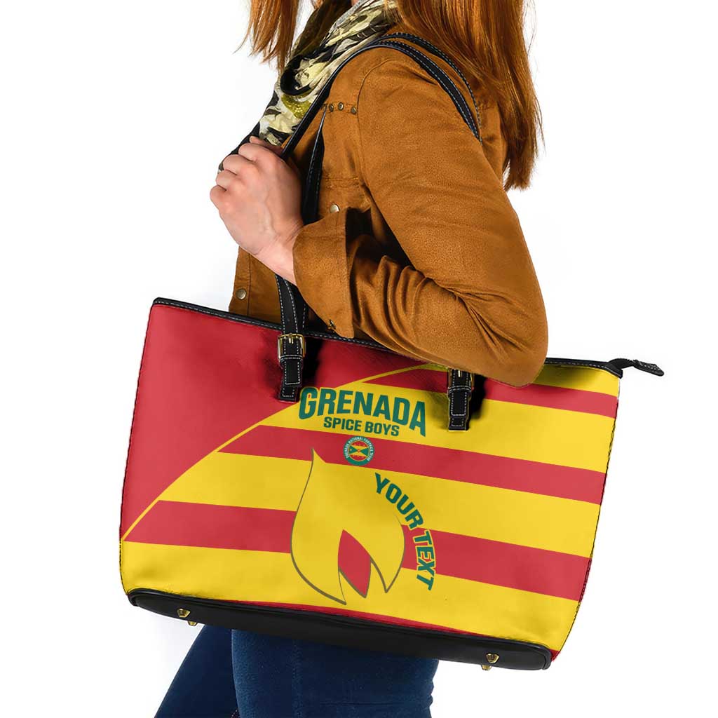 Custom Grenada Football Leather Tote Bag Go Spice Boys - Wonder Print Shop