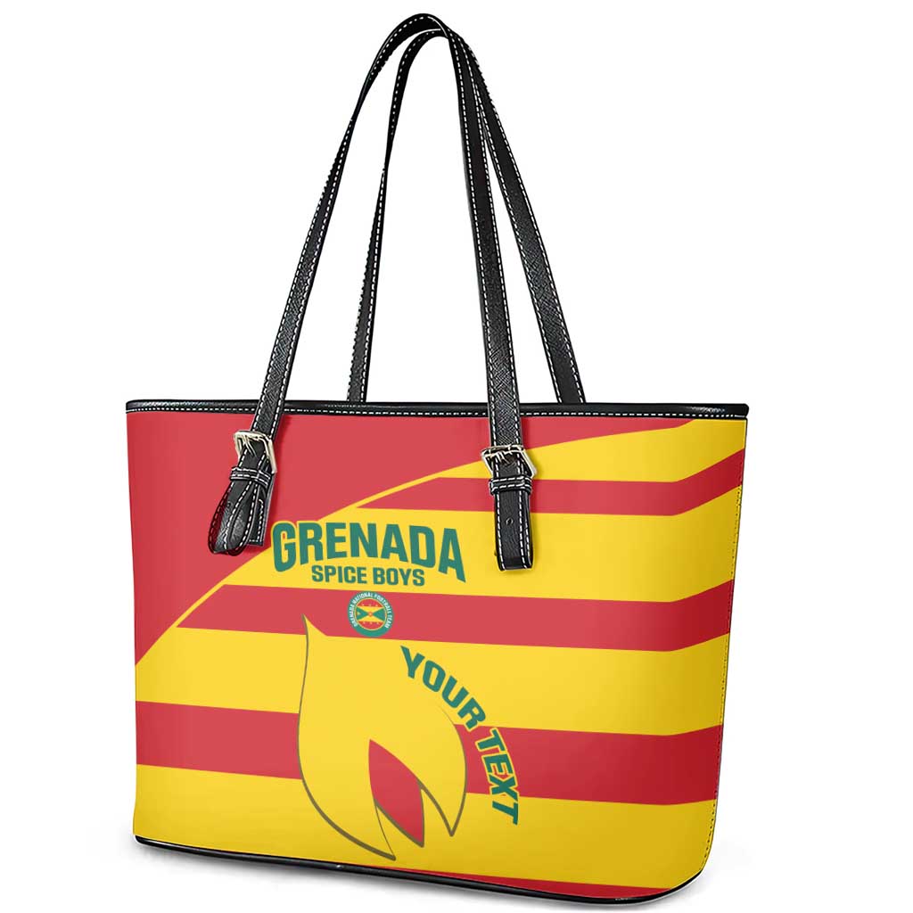 Custom Grenada Football Leather Tote Bag Go Spice Boys - Wonder Print Shop