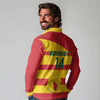 Custom Grenada Football Long Sleeve Polo Shirt Go Spice Boys - Wonder Print Shop