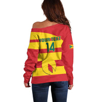 Custom Grenada Football Off Shoulder Sweater Go Spice Boys - Wonder Print Shop