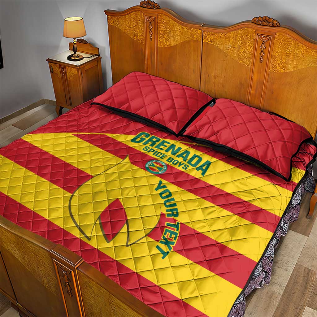 Custom Grenada Football Quilt Bed Set Go Spice Boys - Wonder Print Shop