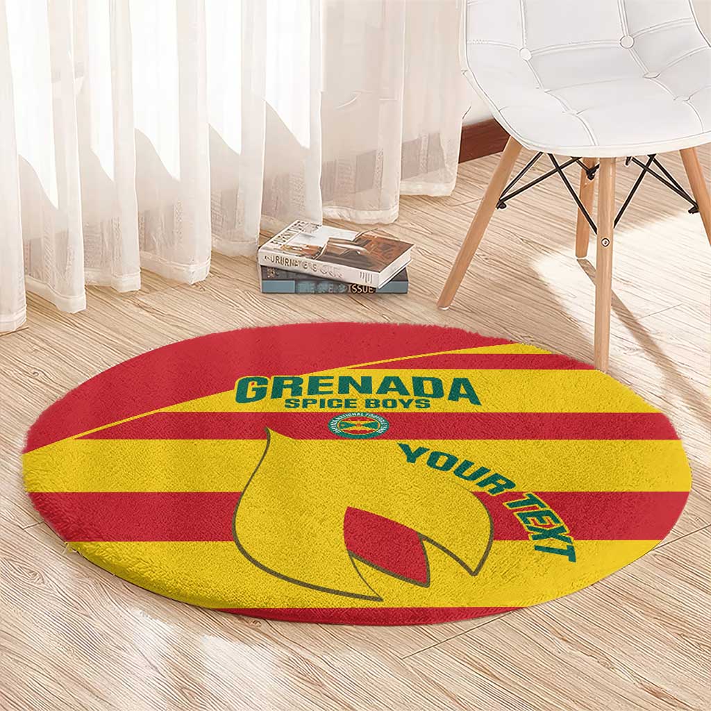 Custom Grenada Football Round Carpet Go Spice Boys