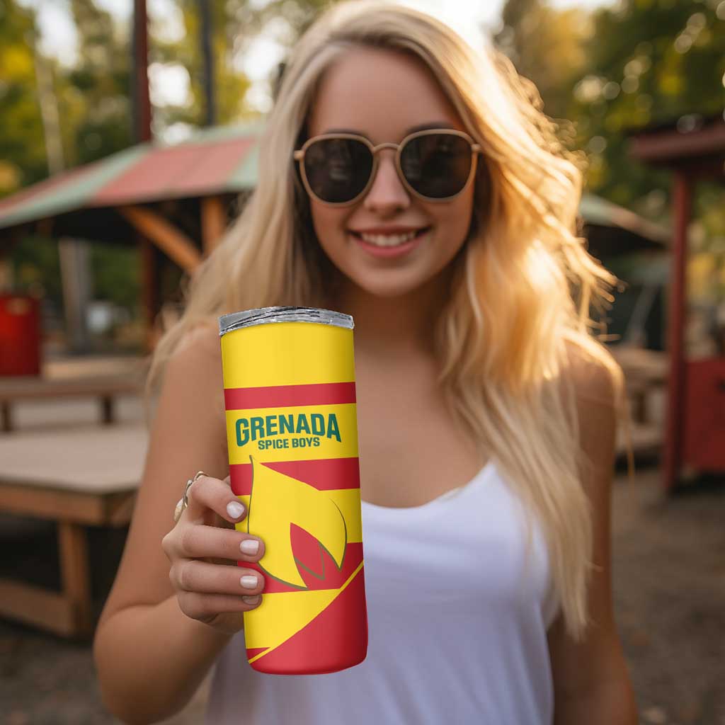 Custom Grenada Football Skinny Tumbler Go Spice Boys - Wonder Print Shop