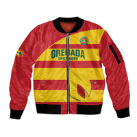 Custom Grenada Football Sleeve Zip Bomber Jacket Go Spice Boys - Wonder Print Shop
