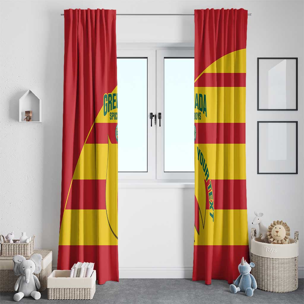 Custom Grenada Football Window Curtain Go Spice Boys - Wonder Print Shop