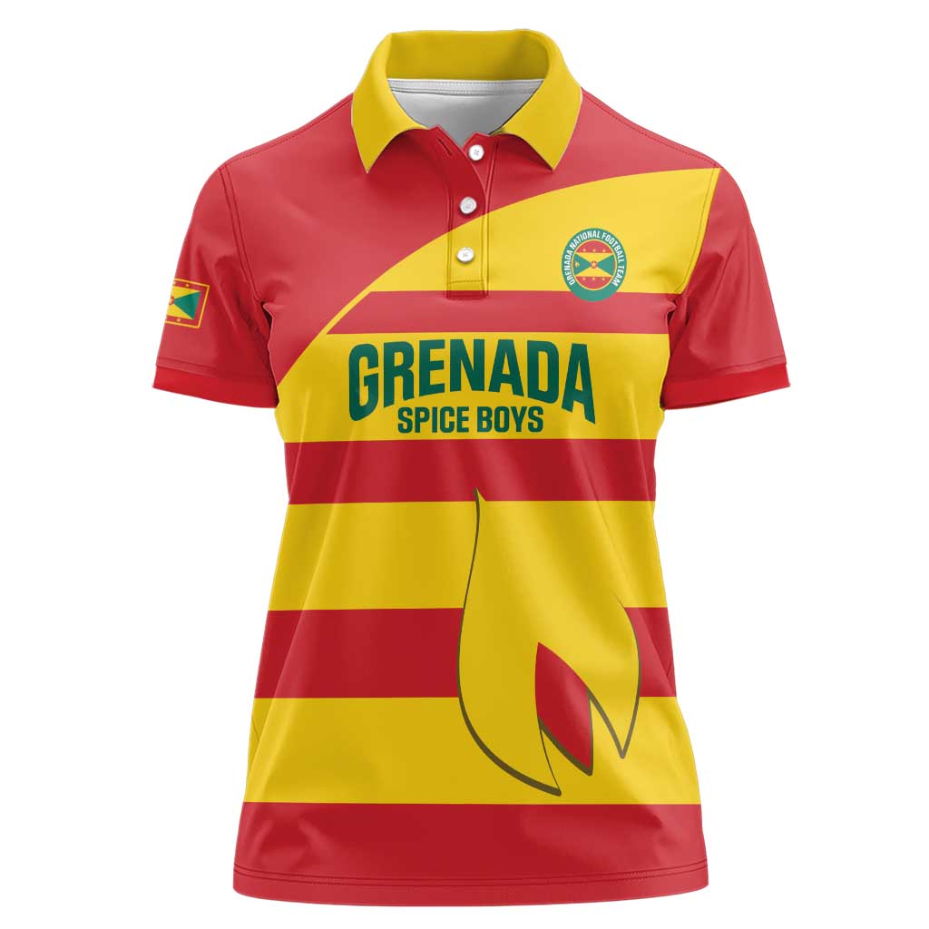Custom Grenada Football Women Polo Shirt Go Spice Boys - Wonder Print Shop