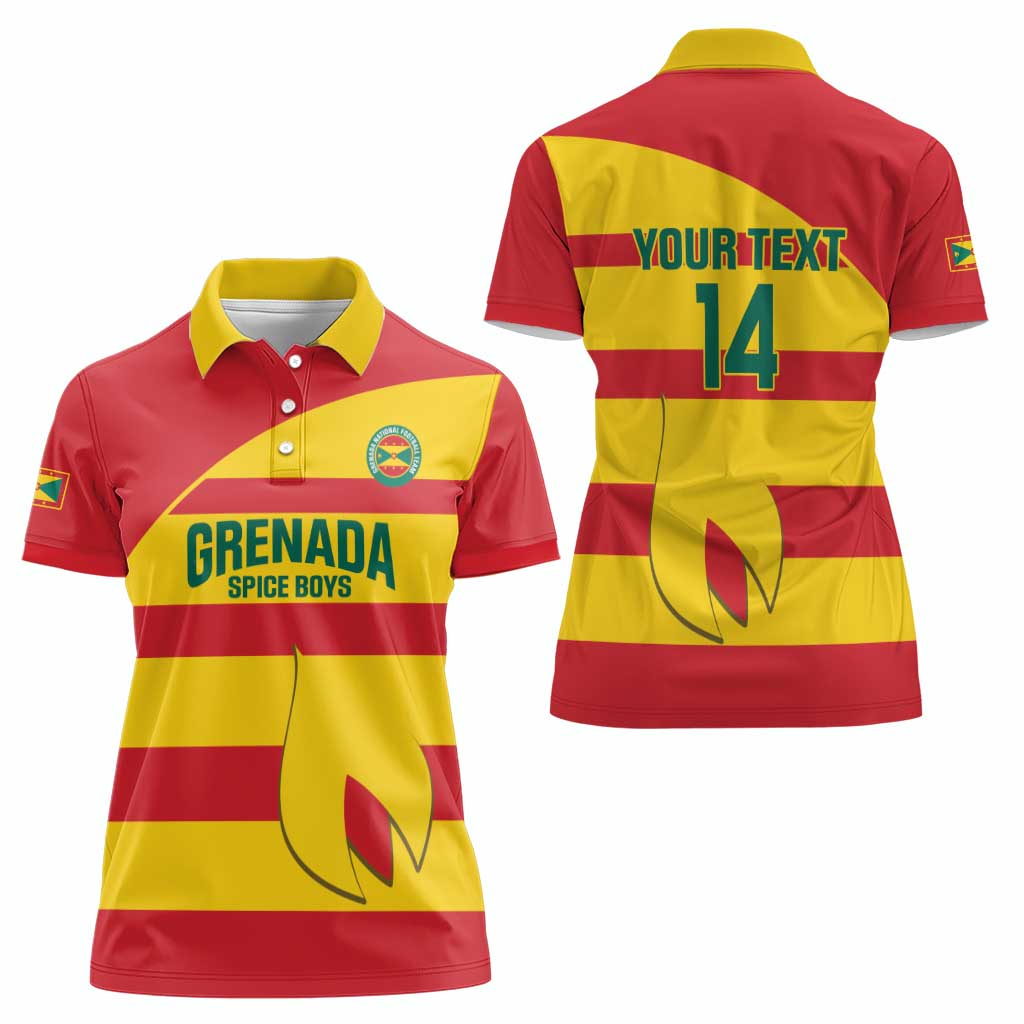 Custom Grenada Football Women Polo Shirt Go Spice Boys - Wonder Print Shop