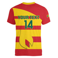 Custom Grenada Football Women V-Neck T-Shirt Go Spice Boys - Wonder Print Shop