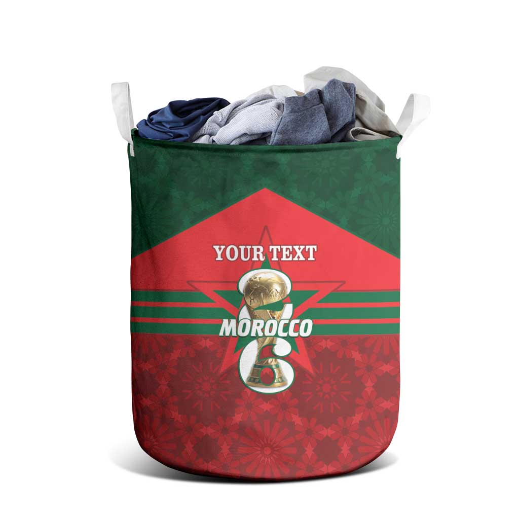 Personalized Morocco Football Laundry Basket 2026 Come On Atlas Lions - Wonder Print Shop