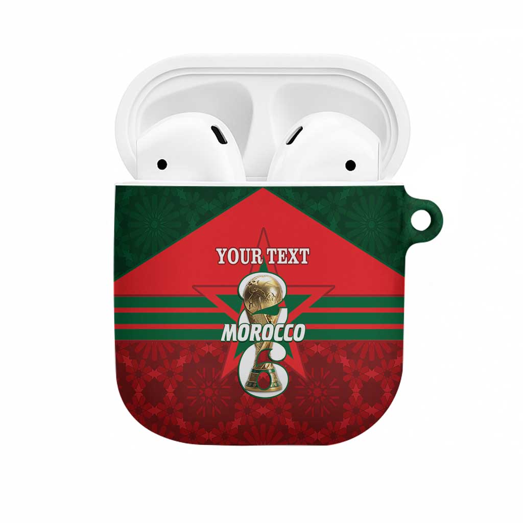 Personalized Morocco Football AirPods Case 2026 Come On Atlas Lions - Wonder Print Shop