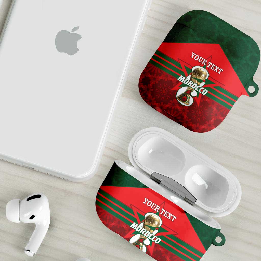 Personalized Morocco Football AirPods Case 2026 Come On Atlas Lions - Wonder Print Shop