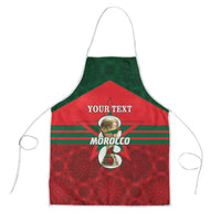 Personalized Morocco Football Apron 2026 Come On Atlas Lions - Wonder Print Shop