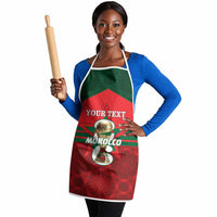 Personalized Morocco Football Apron 2026 Come On Atlas Lions - Wonder Print Shop