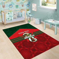 Personalized Morocco Football Area Rug 2026 Come On Atlas Lions - Wonder Print Shop